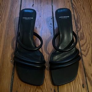 Black Vagabond short heels. Basically new.